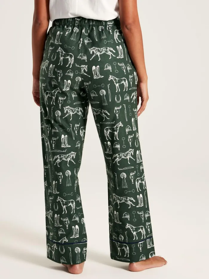 Joules Nightwear Green Cotton Pyjama Bottoms 8211 Women