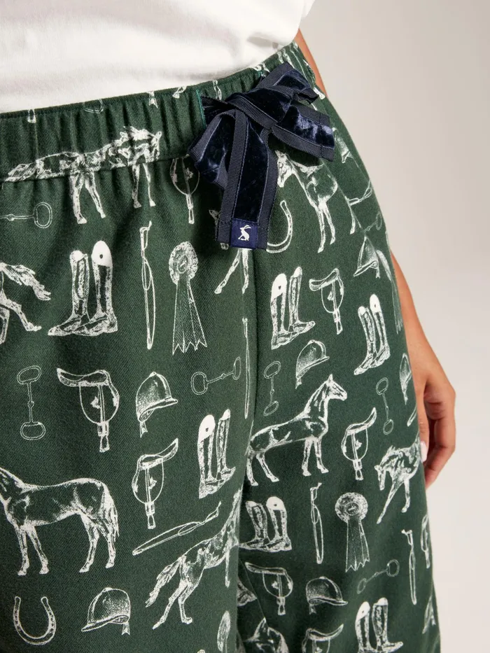 Joules Nightwear Green Cotton Pyjama Bottoms 8211 Women