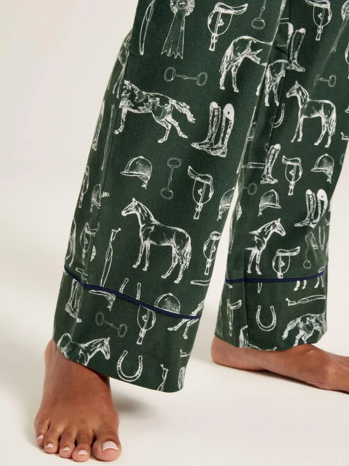 Joules Nightwear Green Cotton Pyjama Bottoms 8211 Women