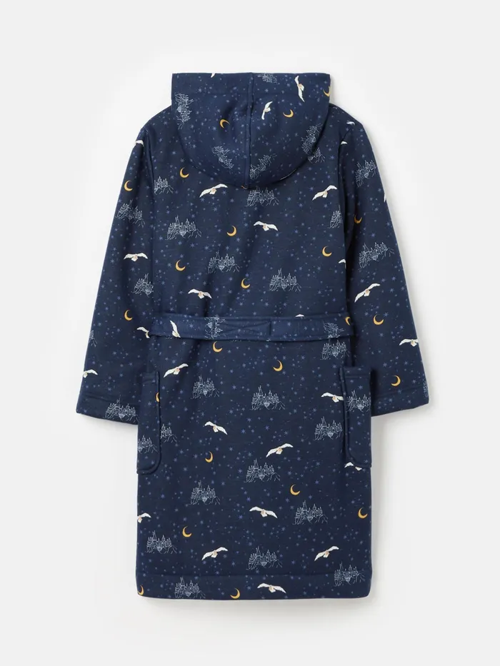 Joules Nightwear Navy Harry Potter Fleece Dressing Gown 8211 Girls