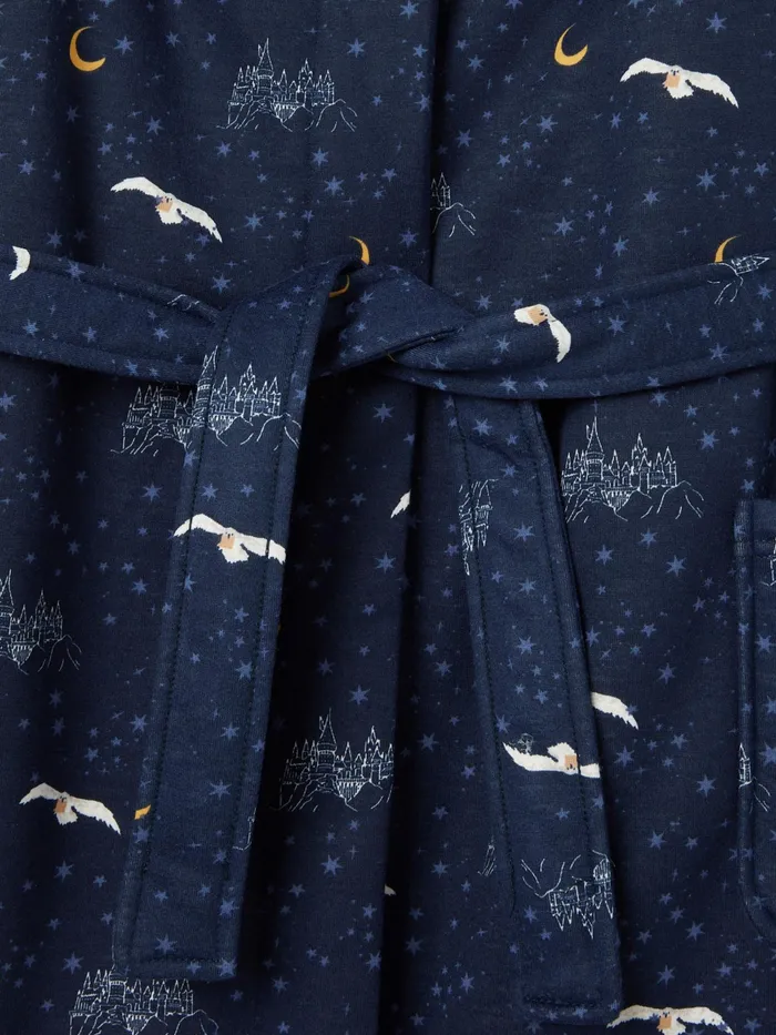 Joules Nightwear Navy Harry Potter Fleece Dressing Gown 8211 Girls