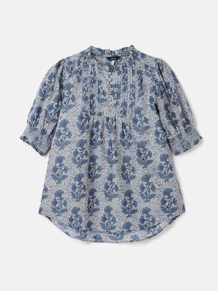 Joules Shirts and Blouses Blue Pleated Bib Blouse 8211 Women