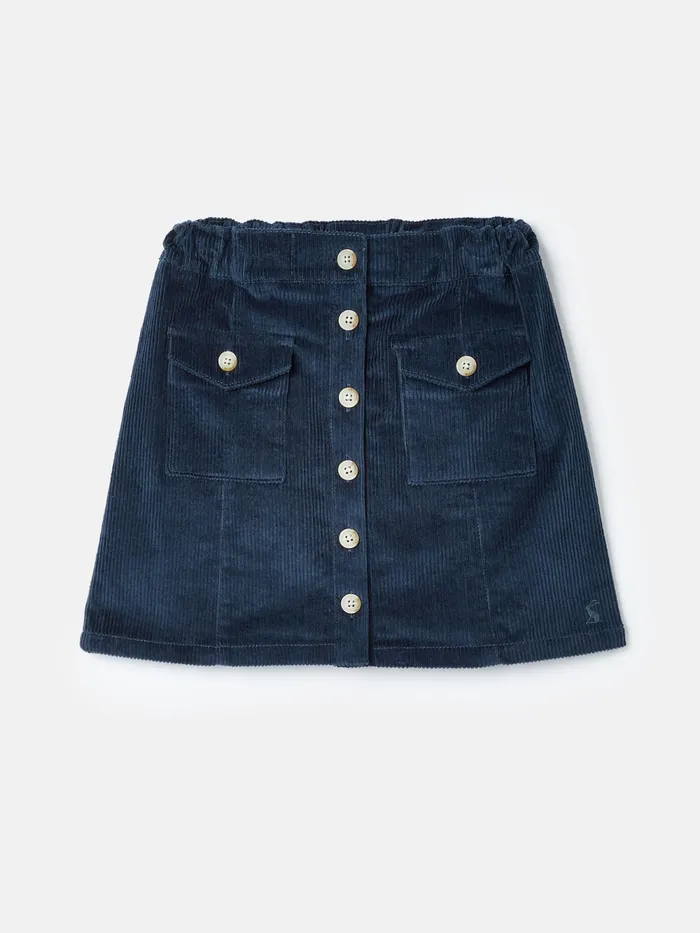 Joules Skirts Navy Blue Kness Length Corduroy Skirt 8211 Girls