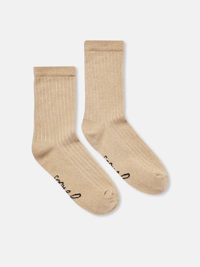 Joules Socks and Tights Gold Glitter Ankle Socks 8211 Women