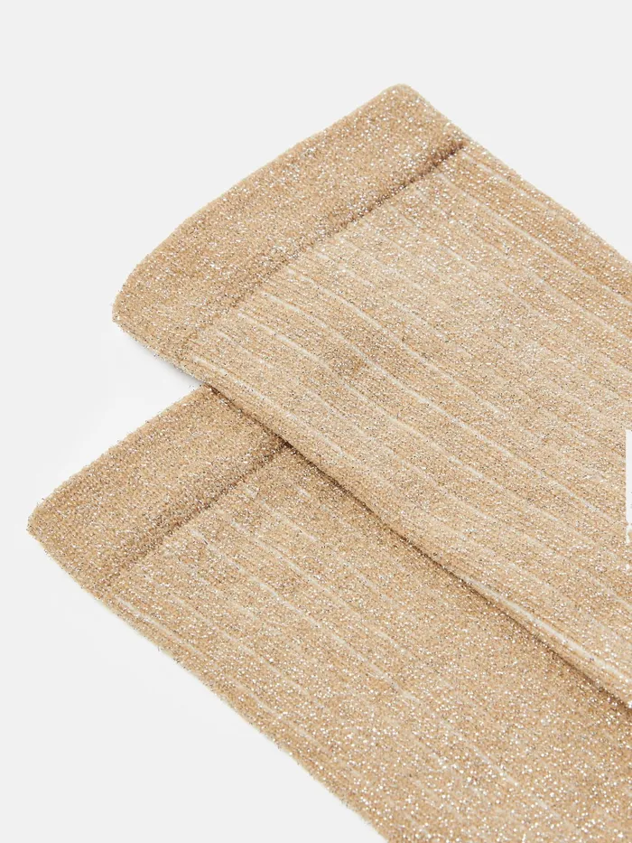 Joules Socks and Tights Gold Glitter Ankle Socks 8211 Women
