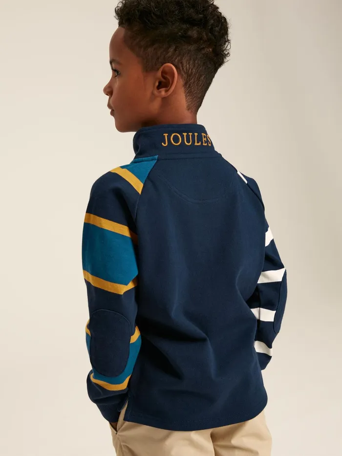 Joules Sweatshirts and Hoodies Navy Quarter Zip Rugby Sweatshirt 8211 Boys