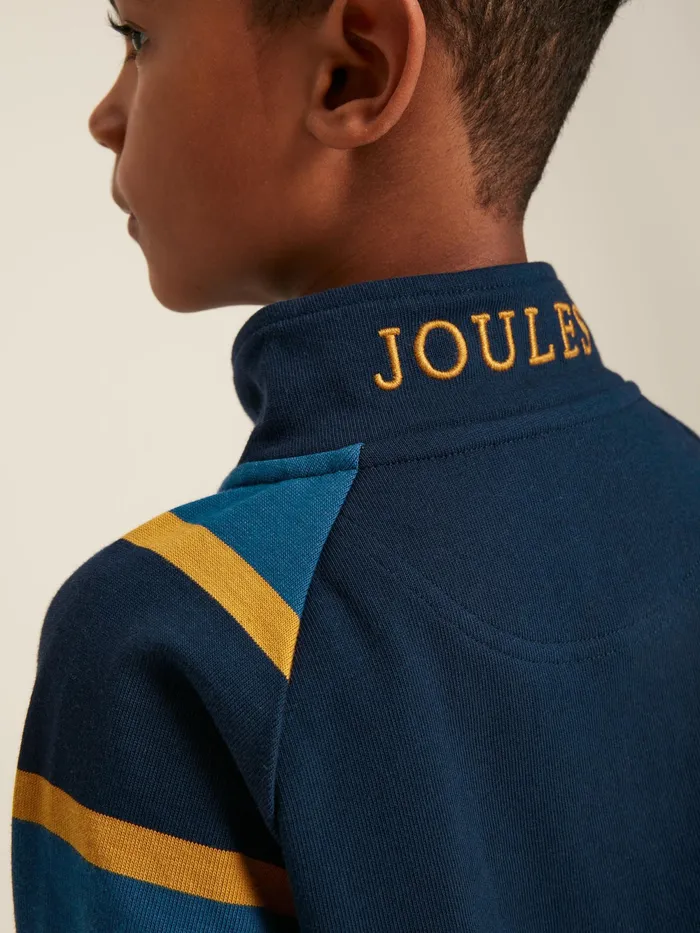 Joules Sweatshirts and Hoodies Navy Quarter Zip Rugby Sweatshirt 8211 Boys