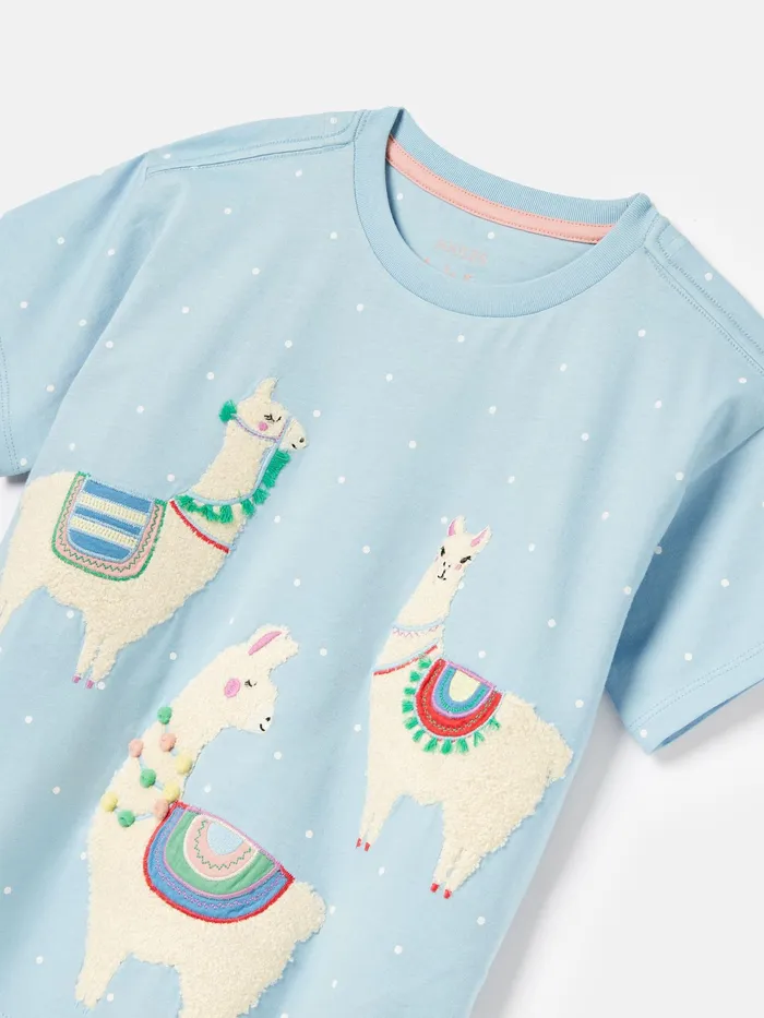Joules Tops and Tshirts Blue Short Sleeve Artwork TShirt 8211 Girls