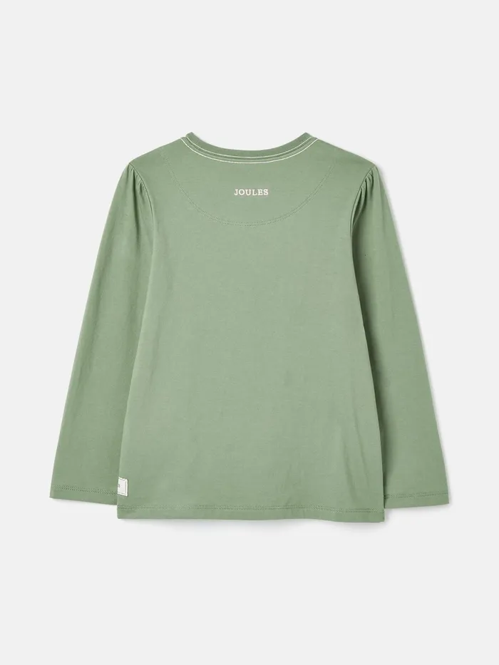 Joules Tops and Tshirts Green Embroidered Horse Top 8211 Girls
