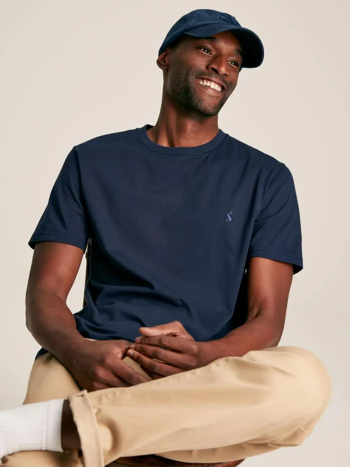 Joules Tops and Tshirts Navy Plain Jersey Crew Neck TShirt 8211 Men