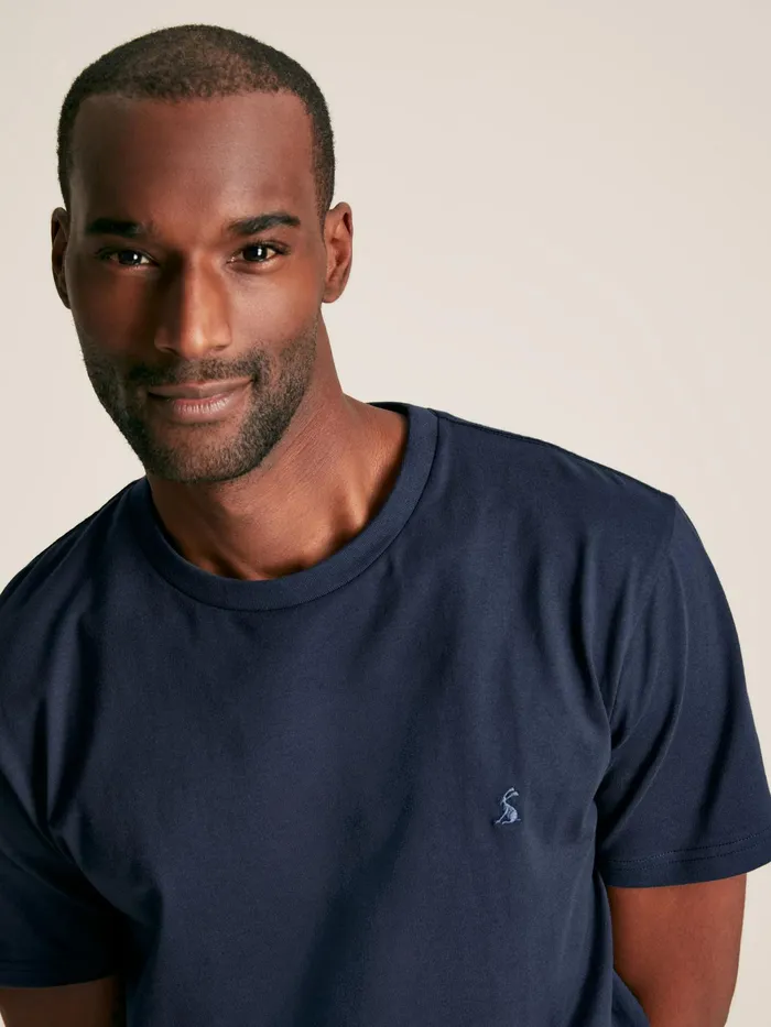 Joules Tops and Tshirts Navy Plain Jersey Crew Neck TShirt 8211 Men