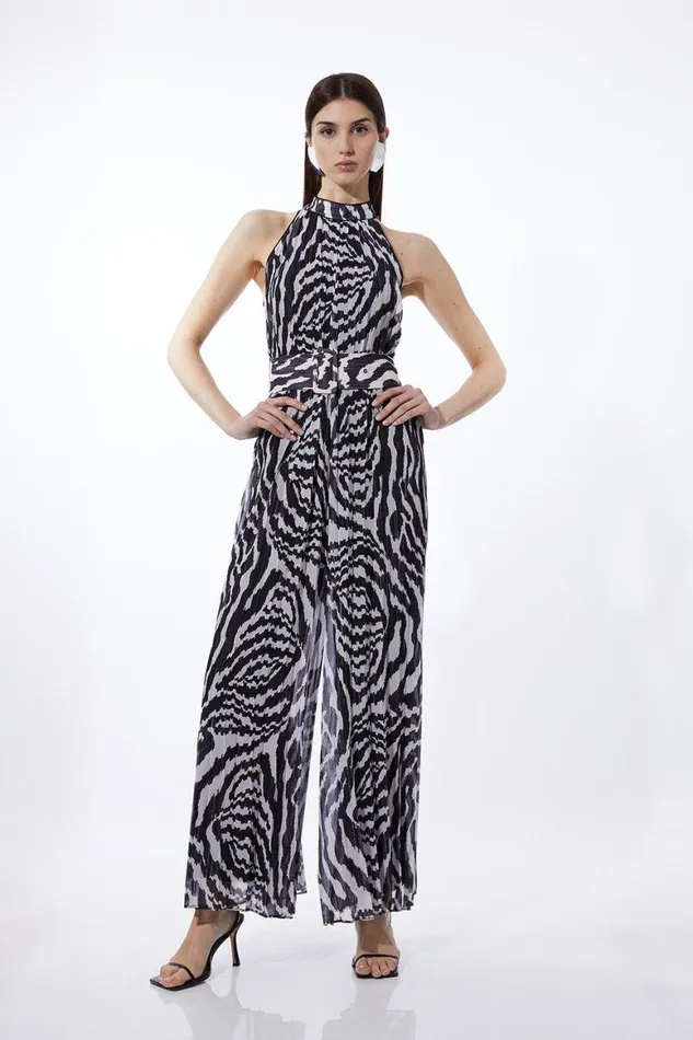 Jumpsuits Women Karen Millen Mono Swirl Printed Georgette Woven Jumpsuit Mono Jumpsuits Women Karen Millen Mono Swirl Printed Georgette Woven Jumpsuit Mono