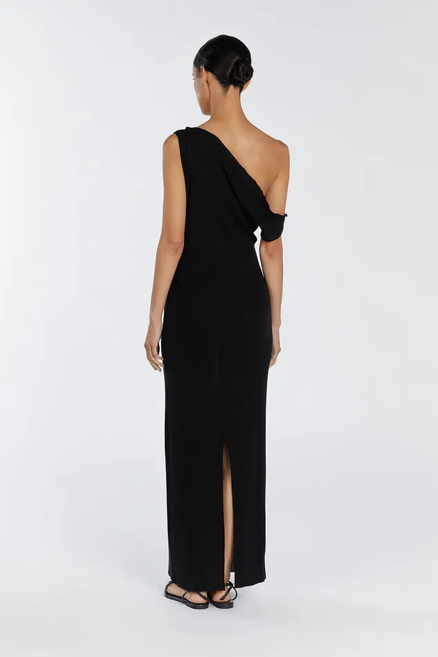 JUNIE BLACK KNIT MIDI DRESS Women DISSH Event Dresses