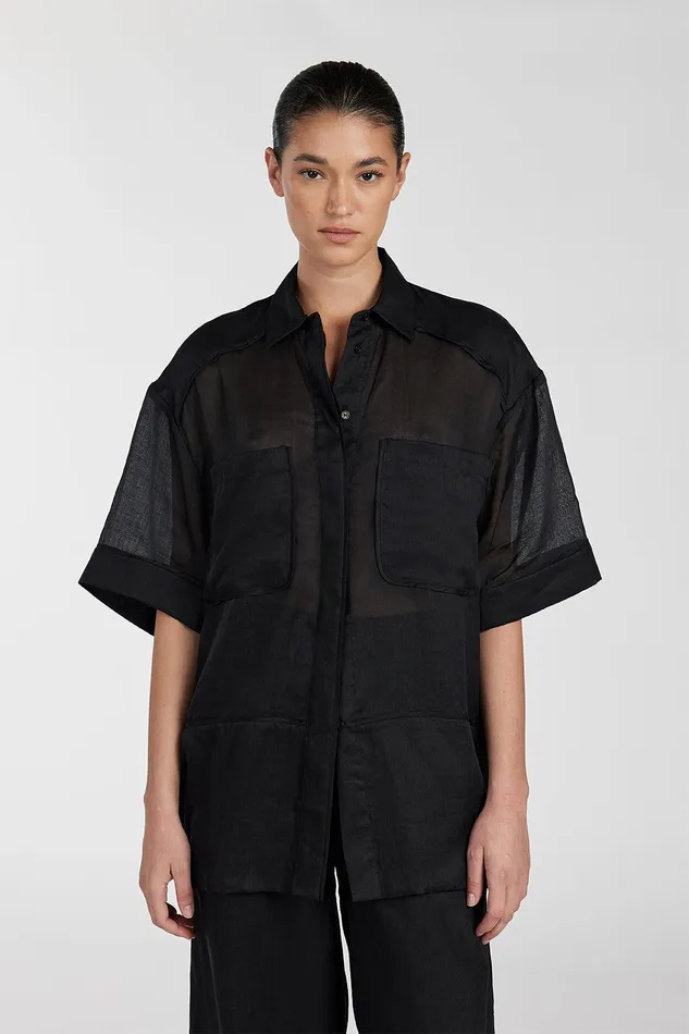 KAI BLACK RAMIE RESORT SHIRT Women DISSH Shirts