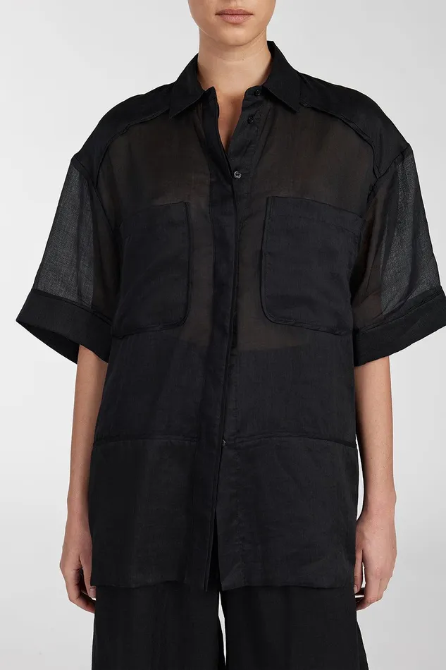 KAI BLACK RAMIE RESORT SHIRT Women DISSH Shirts