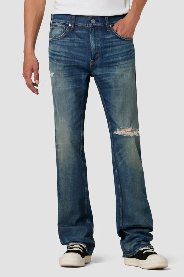 Kick Flare Men Hudson Jeans Walker Kick Flare Jean Destructed Generation