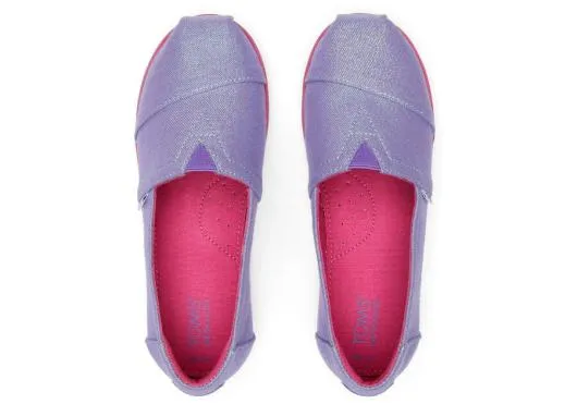 Kids KidsYouth Alp Platform Purple Glimmer Kids Shoe Passionflower Glimmer TOMS Alpargatas