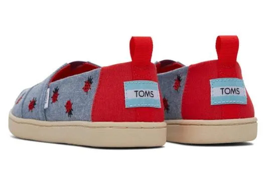 Kids KidsYouth Alpargata Lucky Ladybugs Chambray TOMS Alpargatas