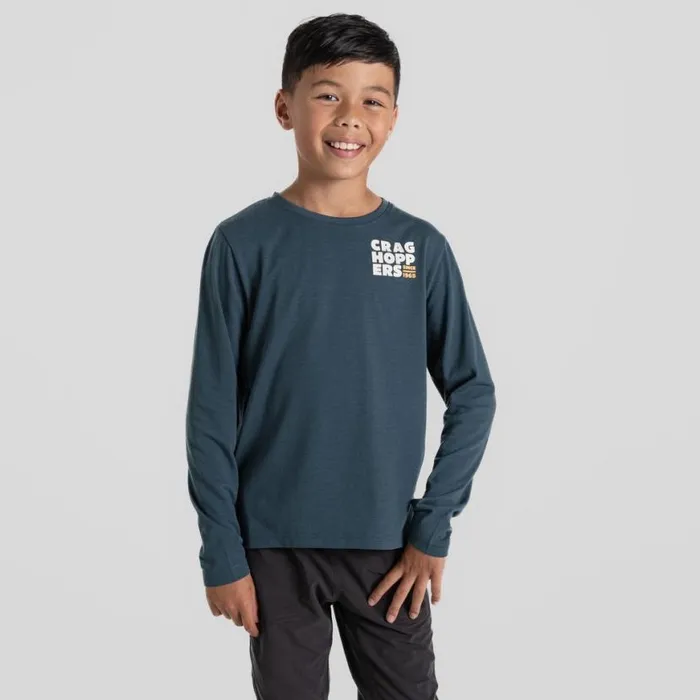 Kids Long Sleeve Craghoppers Kid039s Nosilife Cruz Long Sleeved TShirt Blue Stone Kids Long Sleeve Craghoppers Kid039s Nosilife Cruz Long Sleeved TShirt Blue Stone