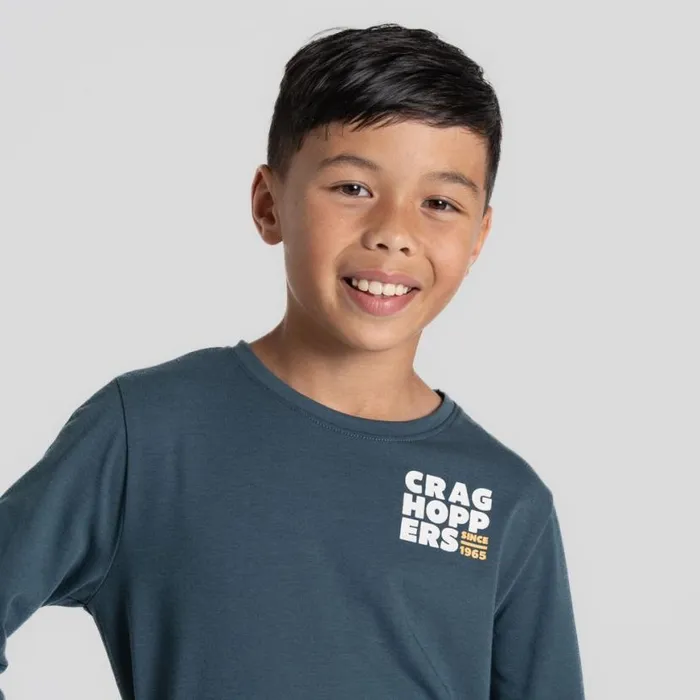 Kids Long Sleeve Craghoppers Kid039s Nosilife Cruz Long Sleeved TShirt Blue Stone Kids Long Sleeve Craghoppers Kid039s Nosilife Cruz Long Sleeved TShirt Blue Stone