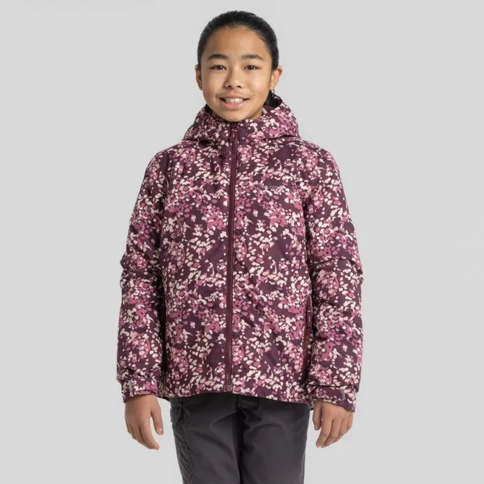 Kids Waterproof Jackets Craghoppers Kid039s Brosna Jacket Deep Violet Print