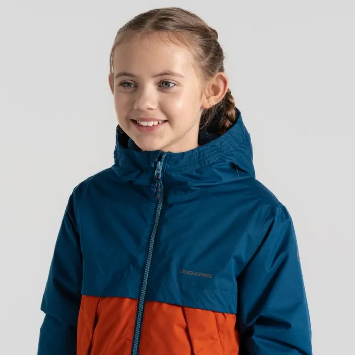 Kids Waterproof Jackets Craghoppers Kid039s Risco Waterproof Jacket Tourmaline Blue Carnelian Orange Kids Waterproof Jackets Craghoppers Kid039s Risco Waterproof Jacket Tourmaline Blue Carnelian Orange