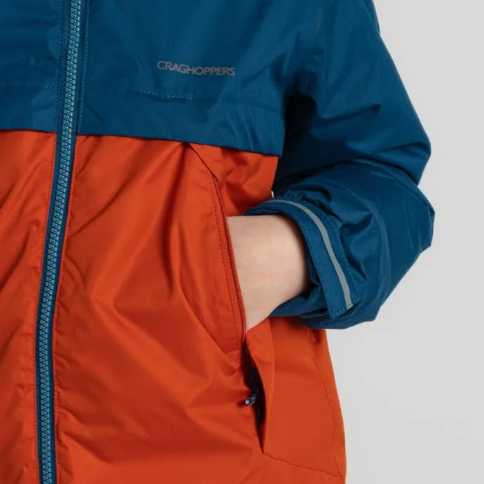 Kids Waterproof Jackets Craghoppers Kid039s Risco Waterproof Jacket Tourmaline Blue Carnelian Orange Kids Waterproof Jackets Craghoppers Kid039s Risco Waterproof Jacket Tourmaline Blue Carnelian Orange