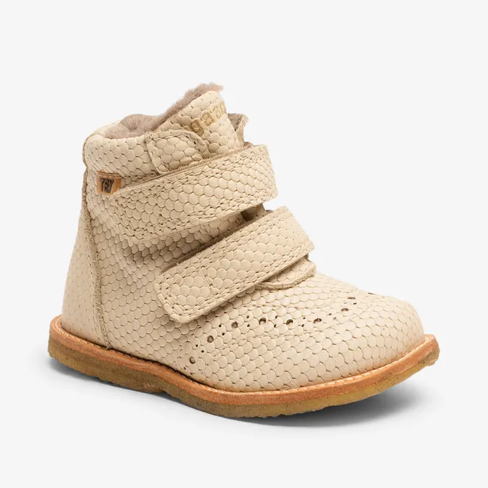 KIDS Winter boots bisgaardshoes ellie v tex cream waves Beige