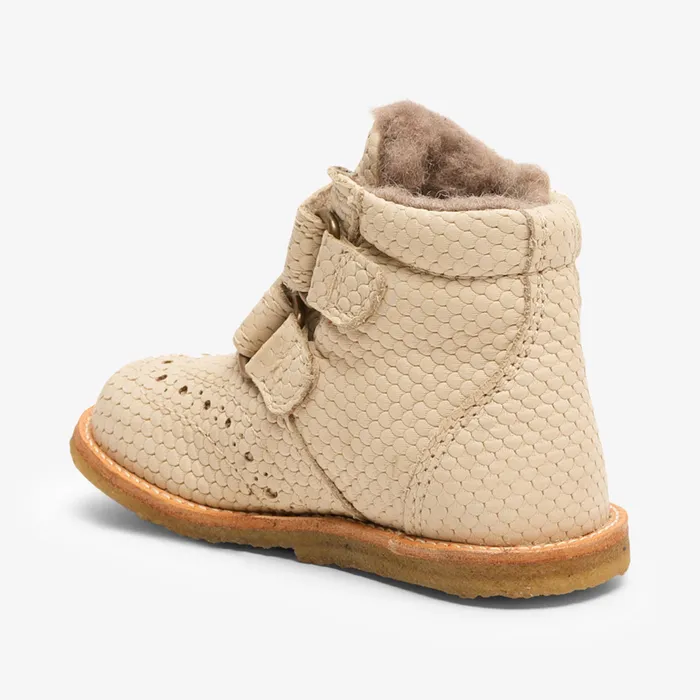 KIDS Winter boots bisgaardshoes ellie v tex cream waves Beige