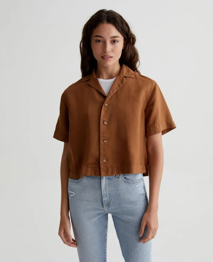 Koa Tree Bark Women AG Jeans Tops and Shirts