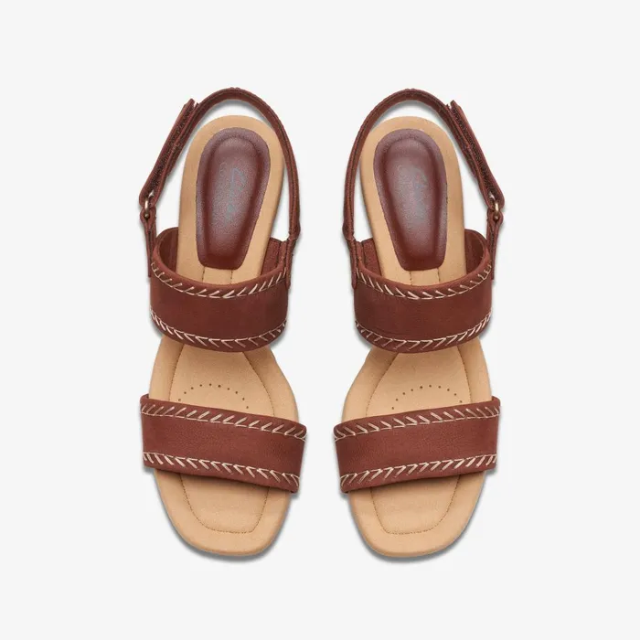 Kyarra Rose Tan Nubuck Women Clarks Wedges