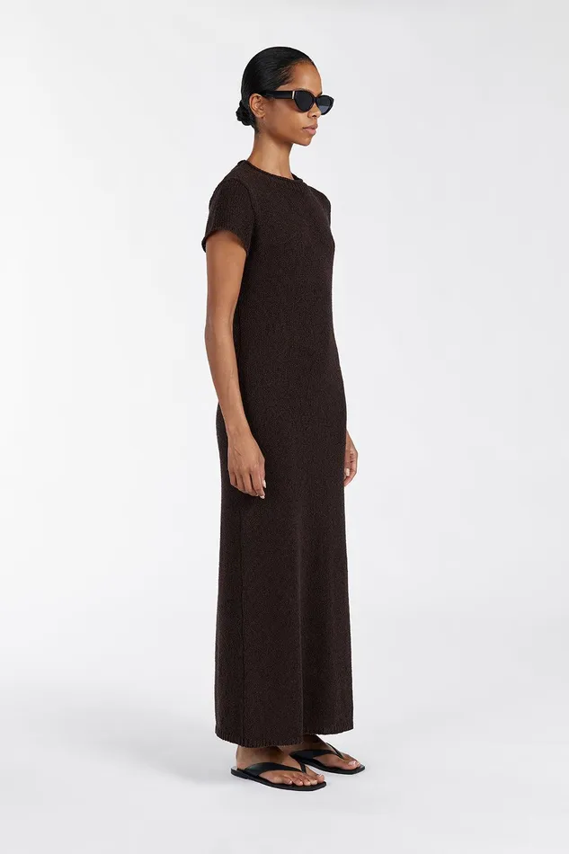 LEO BITTER CHOC KNIT MIDI DRESS Women DISSH Knit Dresses