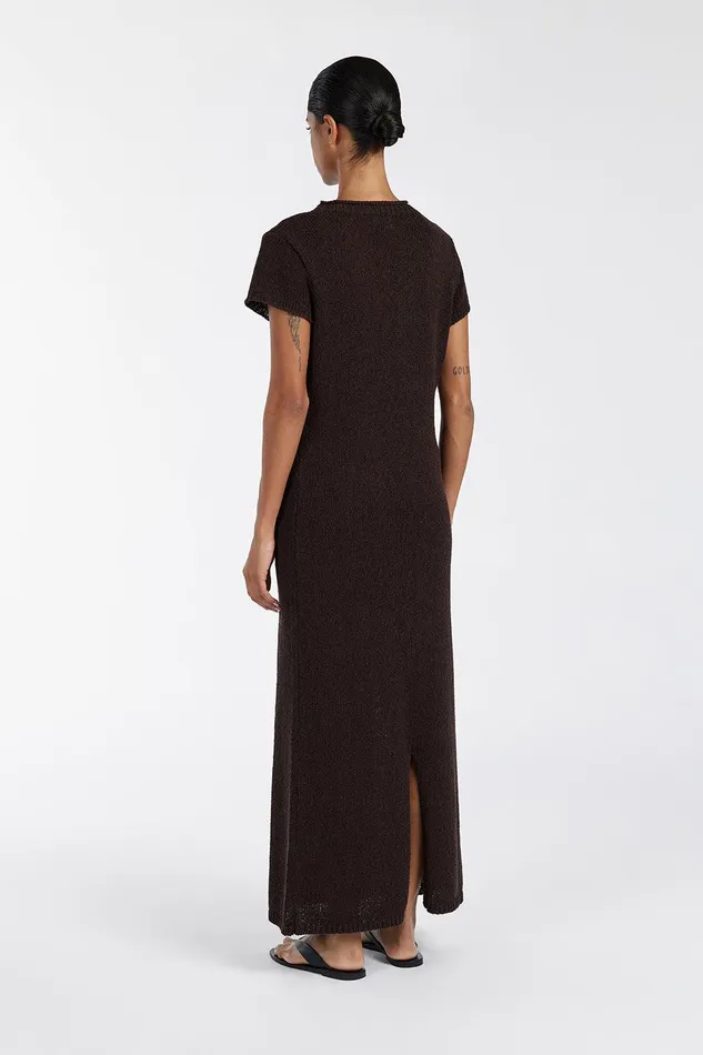 LEO BITTER CHOC KNIT MIDI DRESS Women DISSH Knit Dresses