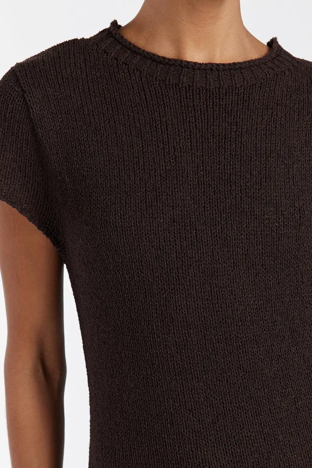 LEO BITTER CHOC KNIT MIDI DRESS Women DISSH Knit Dresses