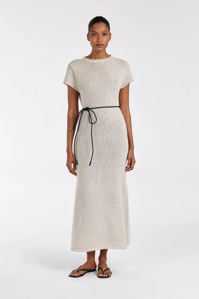 LEO CHALK KNIT MIDI DRESS Women DISSH Midi Dresses