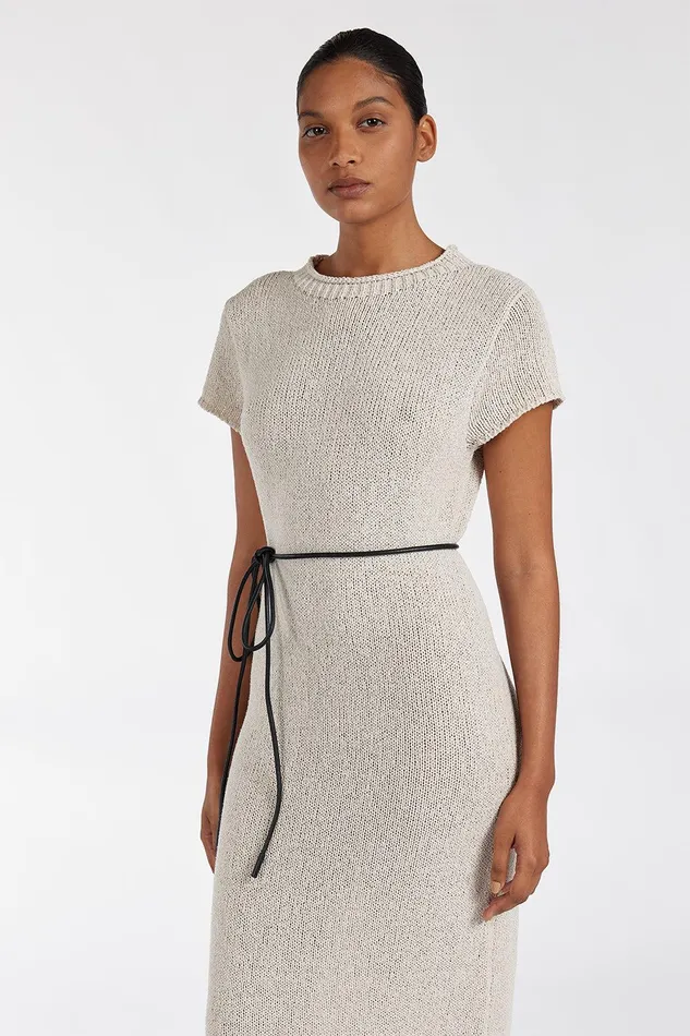 LEO CHALK KNIT MIDI DRESS Women DISSH Midi Dresses