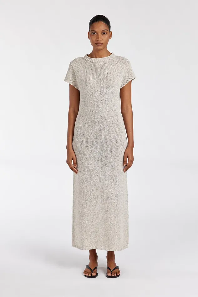 LEO CHALK KNIT MIDI DRESS Women DISSH Midi Dresses