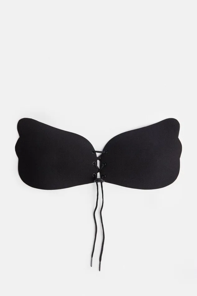 Lingerie Women Karen Millen Stick On Lace Front Bra Black