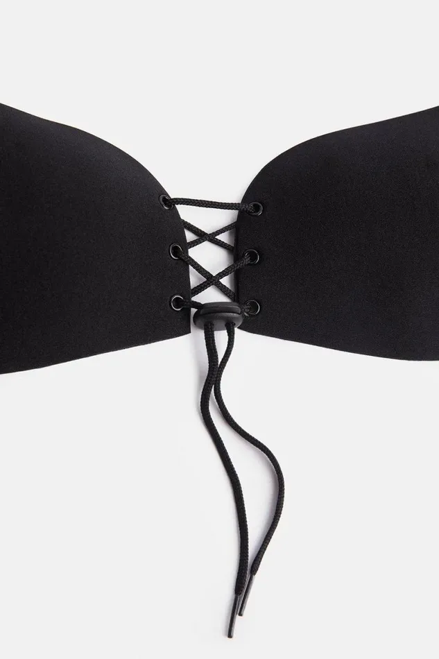 Lingerie Women Karen Millen Stick On Lace Front Bra Black