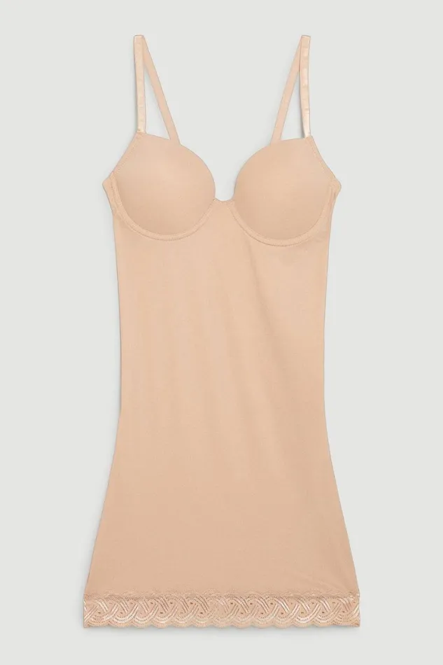 Lingerie Women Karen Millen Super Control Slip Dress Nude