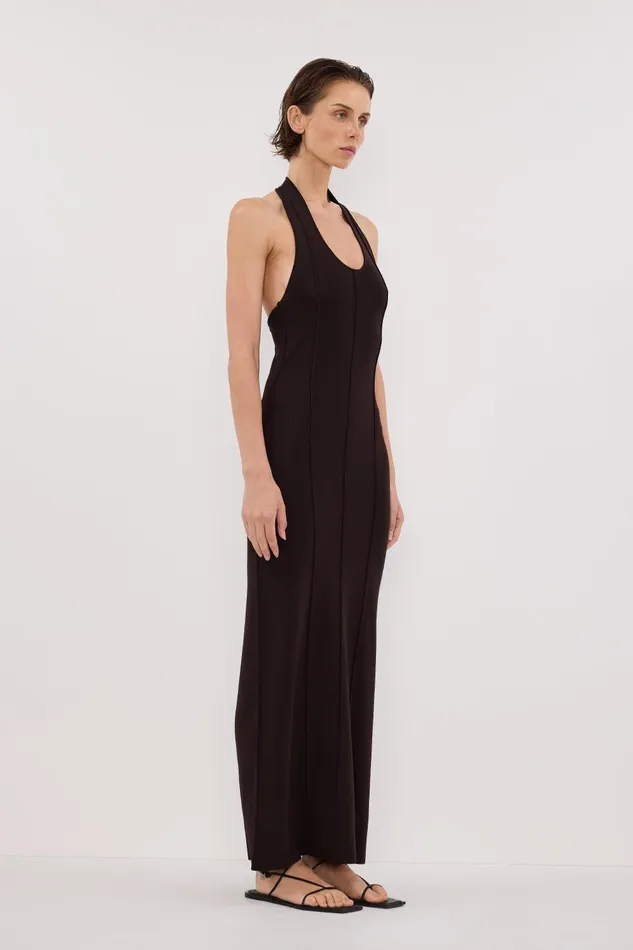 LISS BITTER CHOC HALTER MAXI DRESS Women DISSH Maxi Dresses