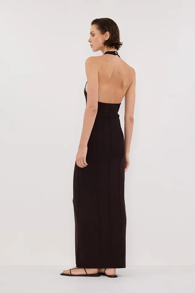 LISS BITTER CHOC HALTER MAXI DRESS Women DISSH Maxi Dresses