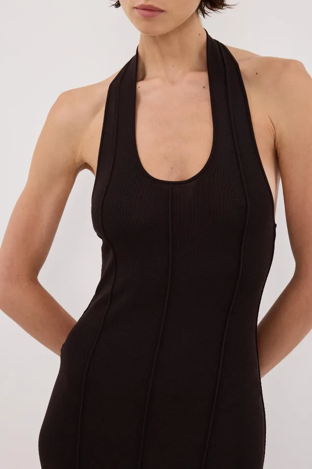 LISS BITTER CHOC HALTER MAXI DRESS Women DISSH Maxi Dresses
