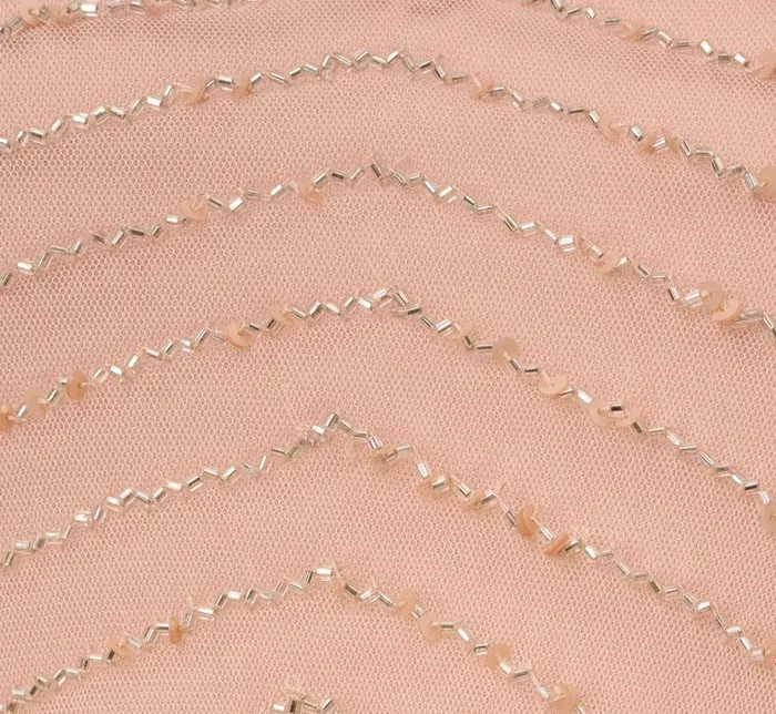 Long Dresses Womens Adrianna Papell Art Deco Beaded Blouson Gown In Blush