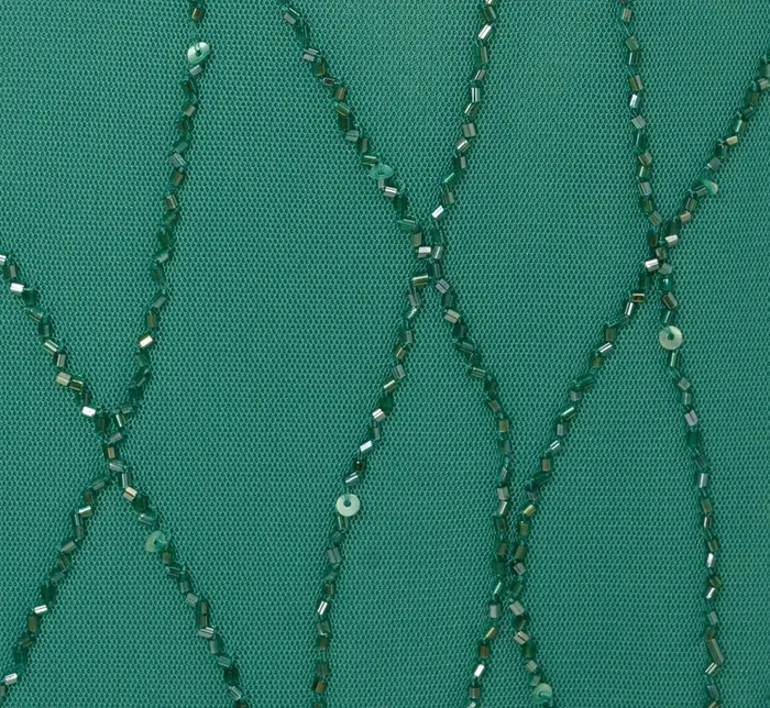 Long Dresses Womens Adrianna Papell HandBeaded Long Dress In Jungle Green