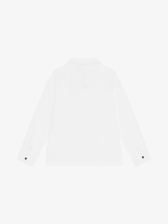 LongSleeved Shirt In Poplin White Kids Givenchy