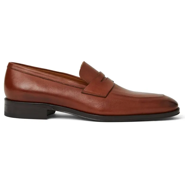 Maioco Slip On Loafer Cognac Leather Men Bruno Magli Dress Shoes