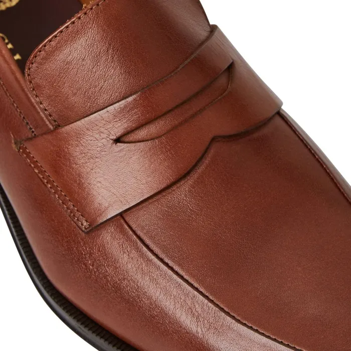 Maioco Slip On Loafer Cognac Leather Men Bruno Magli Dress Shoes