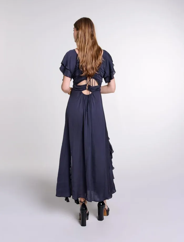 Maje Dresses Womens Openback Maxi Dress Black