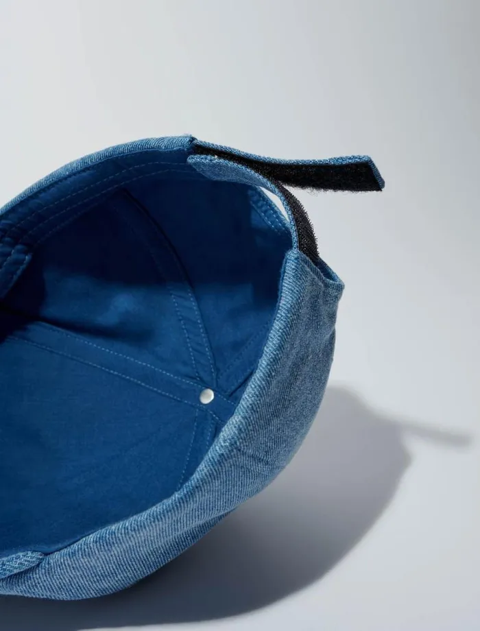 Maje Hats Womens Denim Cap With Clover Logo Blue